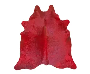Dyed Dark Red Brazilian Cowhide fire pit, outdoor fire bowl