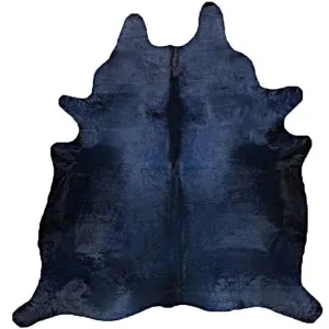 Dyed Navy Blue Brazilian Cowhide fire pit, outdoor fire bowl