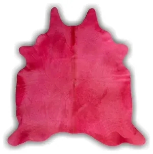 Dyed Pink Cowhide Rug fire pit, outdoor fire bowl