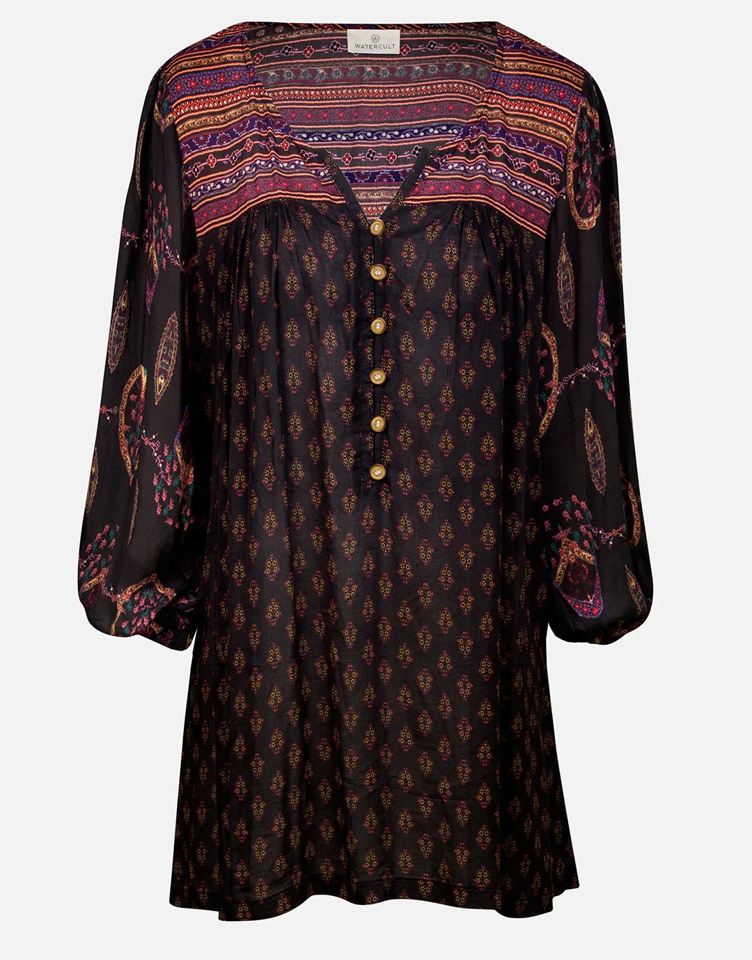 Eclectic Flames Tunic - Black