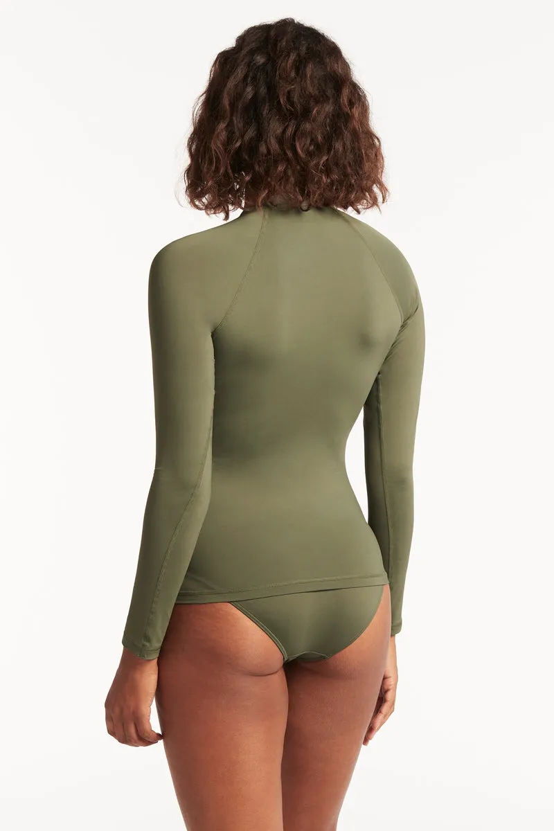 Eco Long Sleeve Rash Vest Khaki