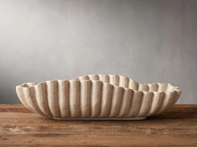 Edel Ruffle Centerpiece Bowl in Cream