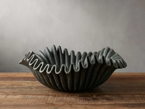Edel Ruffle Flautaro Bowl in Black