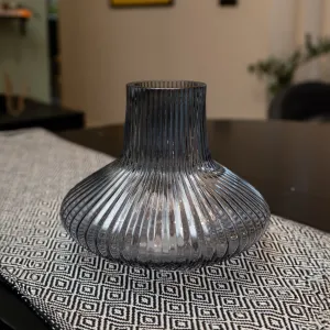 Elegant Blue Ridged Bottle Vase kitchen essentials, utensils set