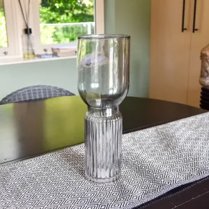 Elegant Clear Glass Footed Vase kitchen essentials, utensils set