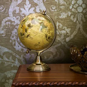 Elegant Cream & Gold World Globe kitchen essentials, utensils set