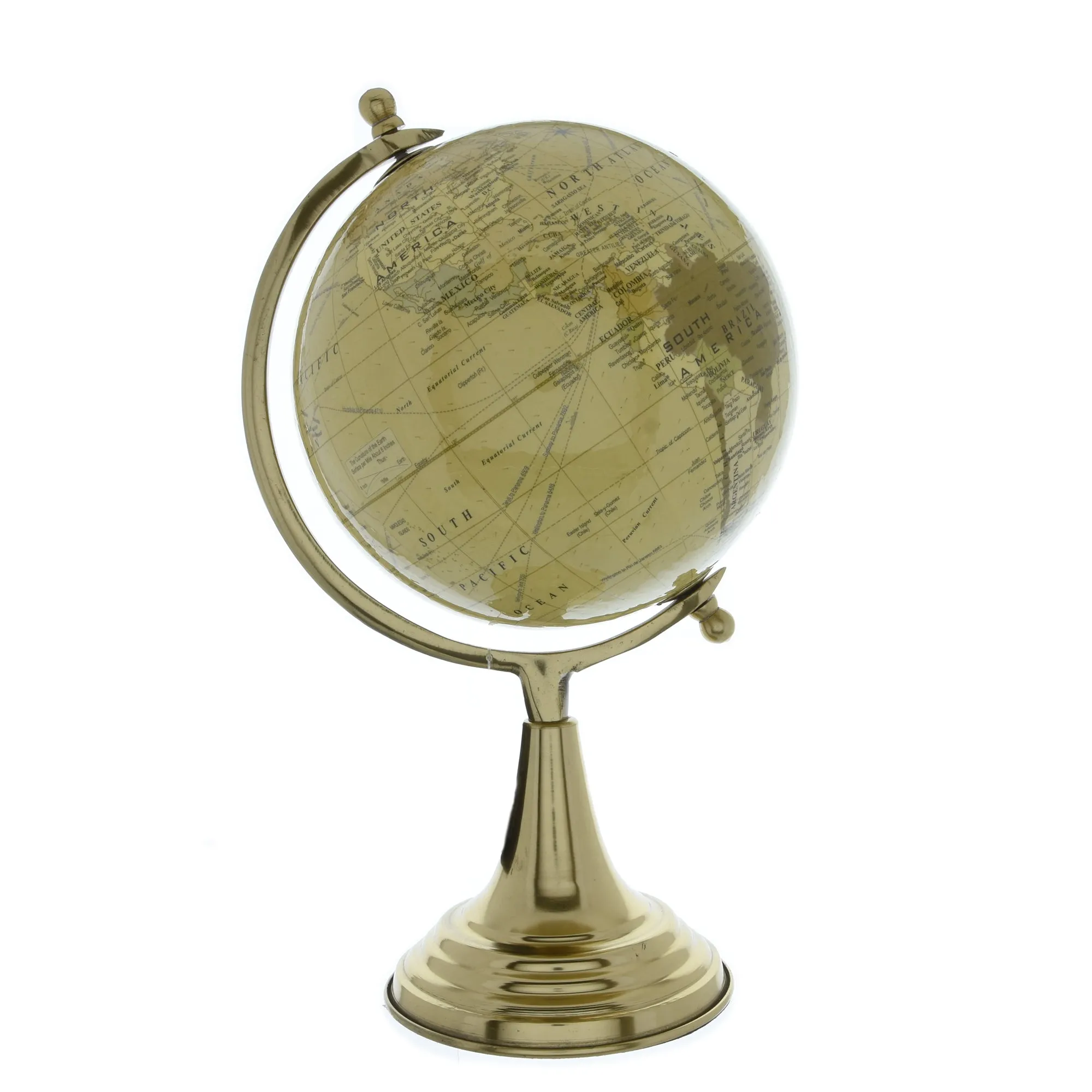 Elegant Cream & Gold World Globe