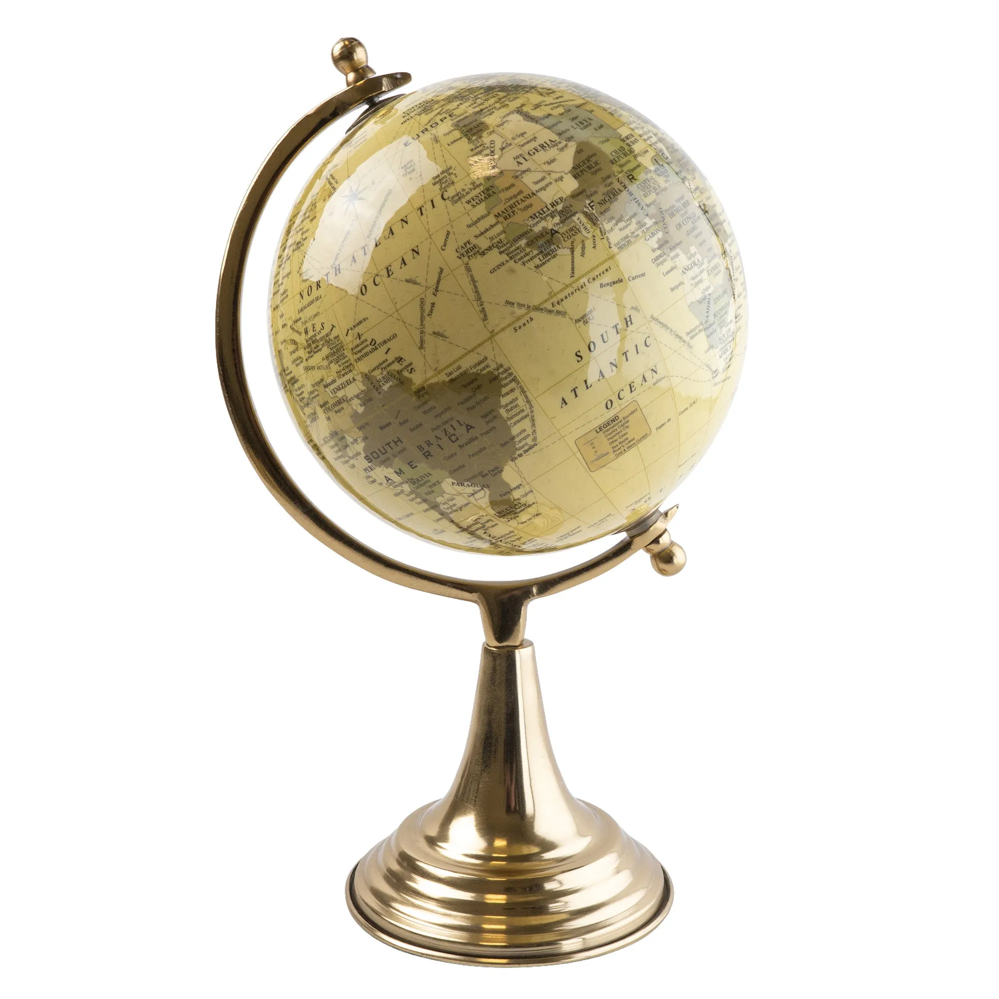 Elegant Cream & Gold World Globe