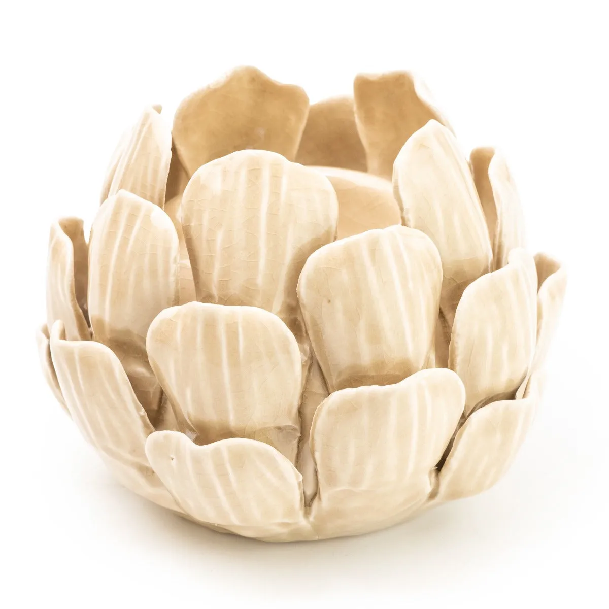 Elegant Cream Artichoke Candleholder