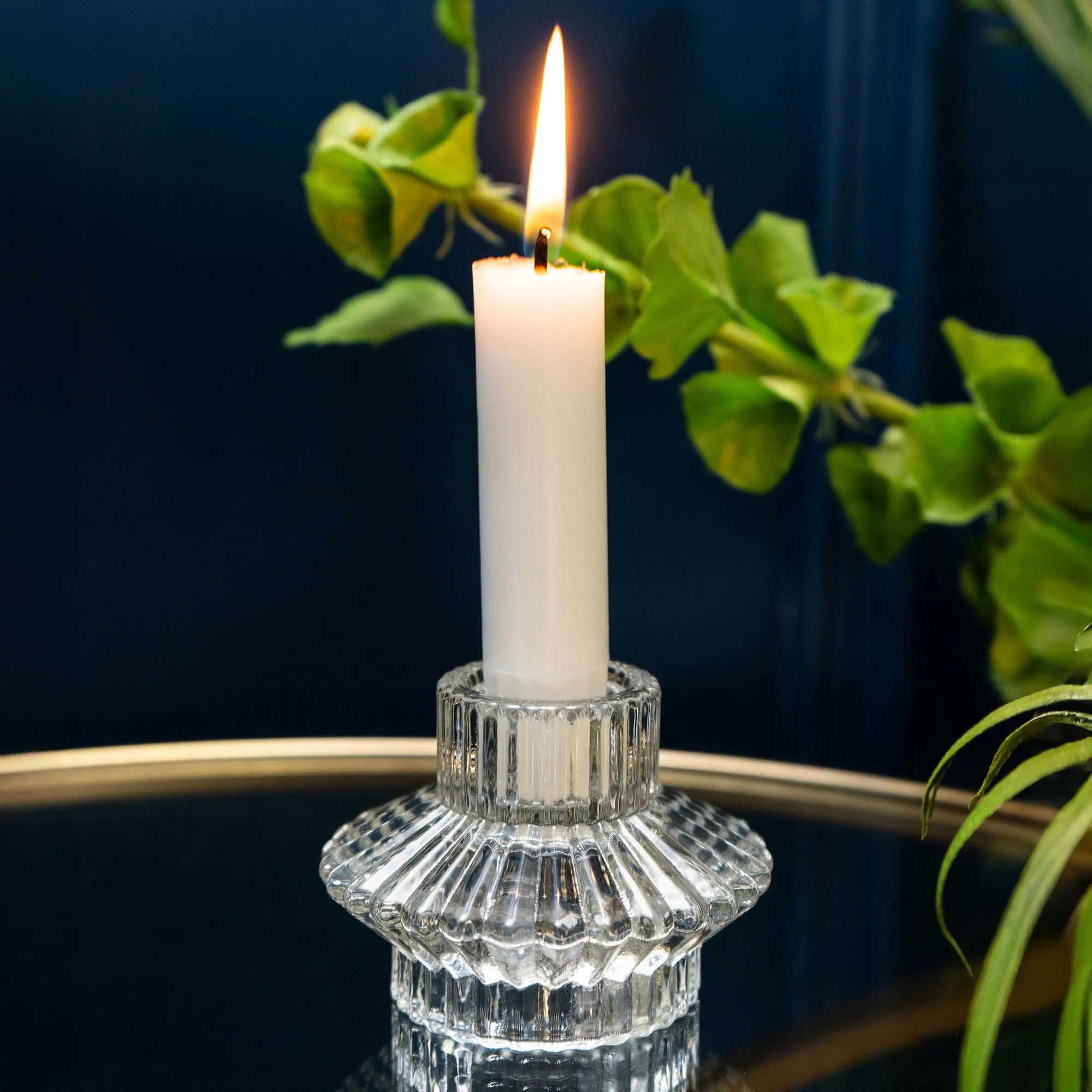 Elegant Dual-Sided Glass Tealight Candleholder