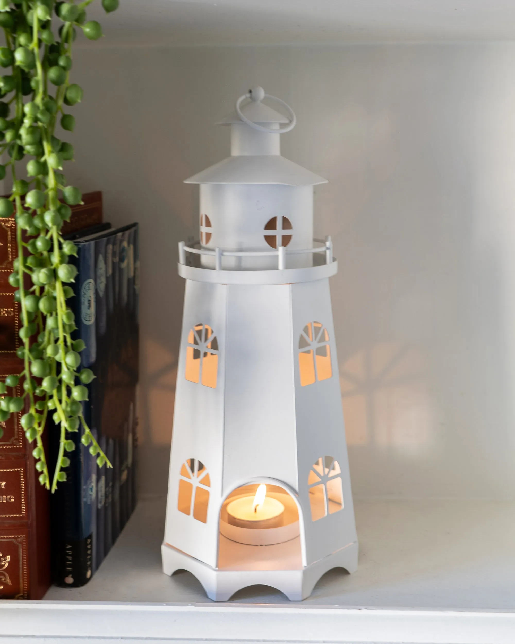 Elegant Matt White Lighthouse Lantern kitchen essentials, utensils set