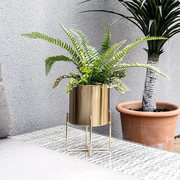 Elegant Medium Pot On Stand -  Gold kitchen essentials, utensils set