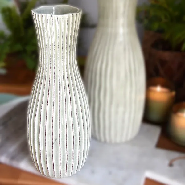 Elegant Ridged Green Bottle Vase kitchen essentials, utensils set