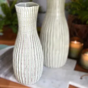 Elegant Ridged Green Bottle Vase kitchen essentials, utensils set