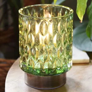 Embossed Green Glass LED Light kitchen essentials, utensils set