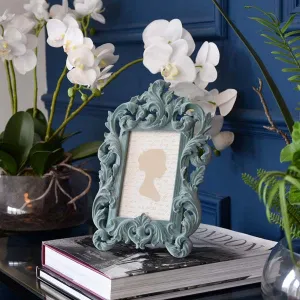Enchanting Flocked Photo Frame in Light Blue/Grey kitchen essentials, utensils set