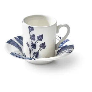 Espresso cup & saucer, Ralph Lauren Home, Burleigh - Garden Vine, indigo TV cabinet, media console