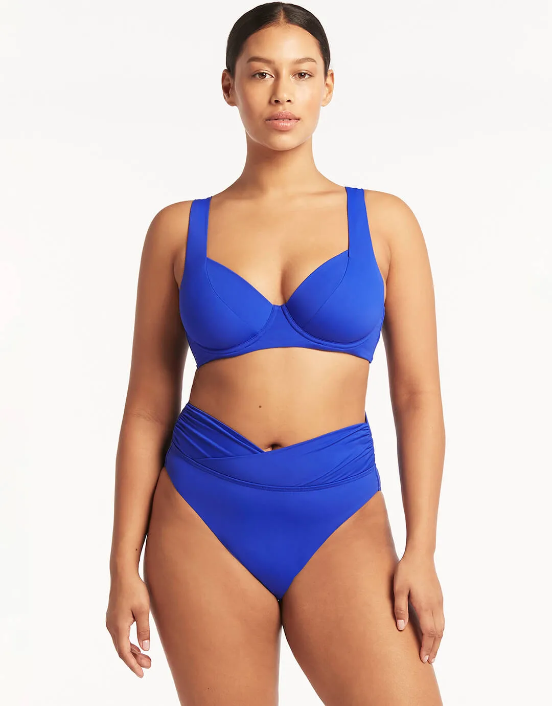 Essentials Underwired C/D Cup Bikini Top - Cobalt