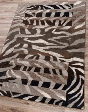 Exotic Zebra Print Rugs sectional couch, U-shape sofa