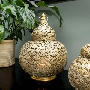 Exquisite Large Gold Lantern with Intricate Detailing kitchen essentials, utensils set