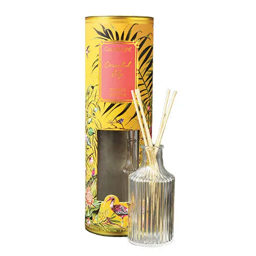 Exquisite Oriental Lily Fragrance Ochre Chinoiserie Reed Diffuser