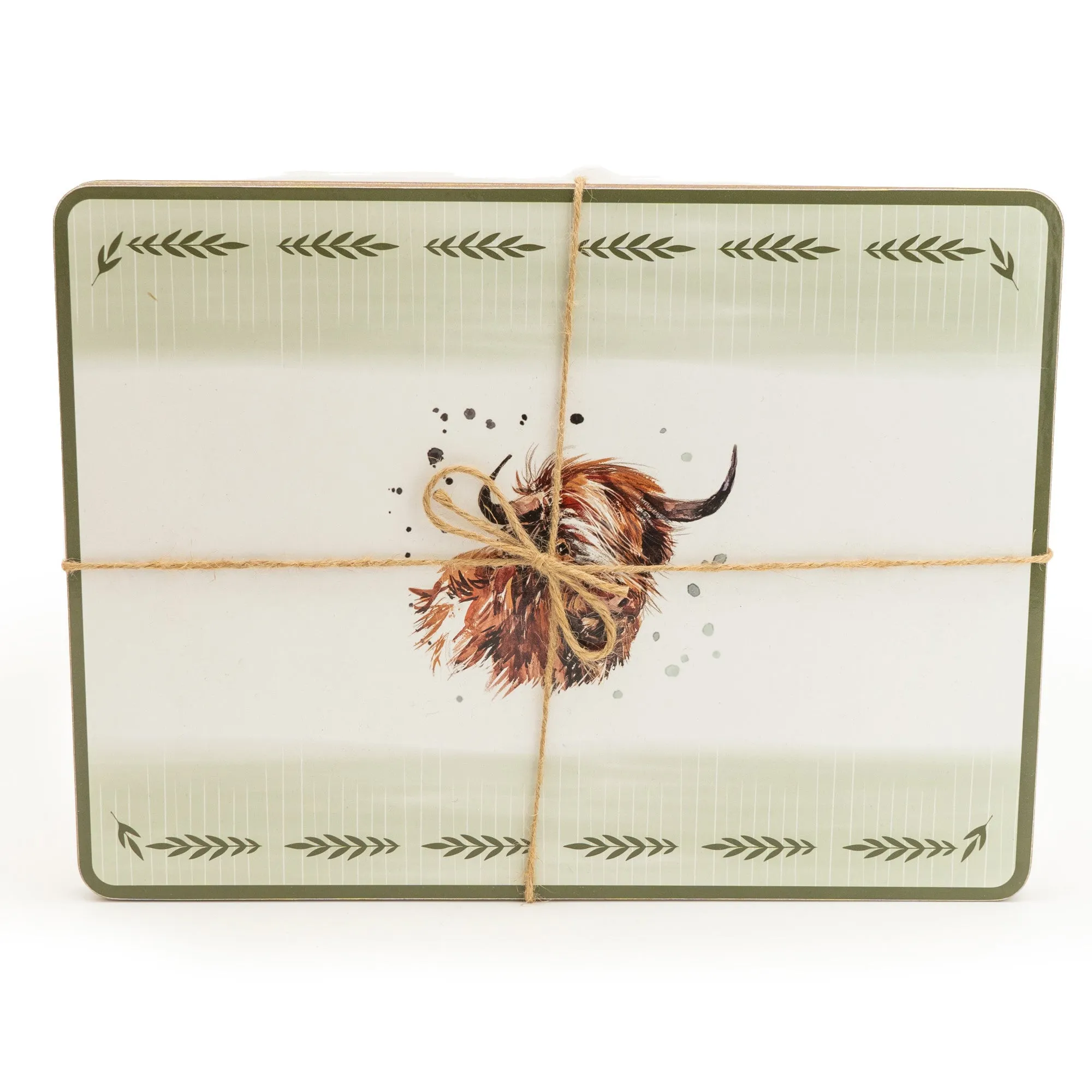 Exquisite Set of 4 Highland Cow Design Placemats
