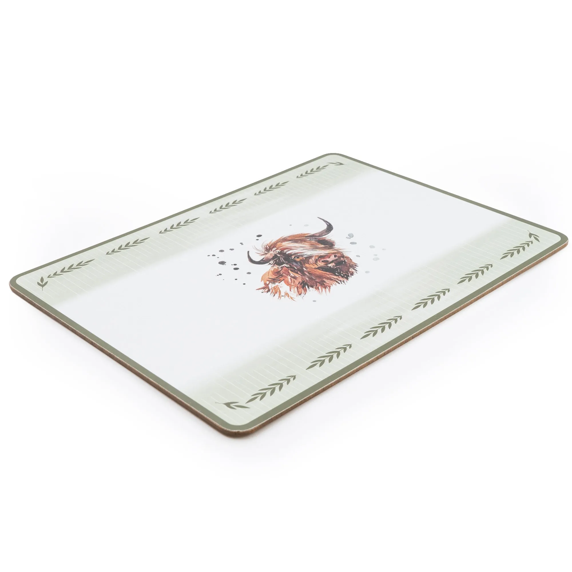 Exquisite Set of 4 Highland Cow Design Placemats