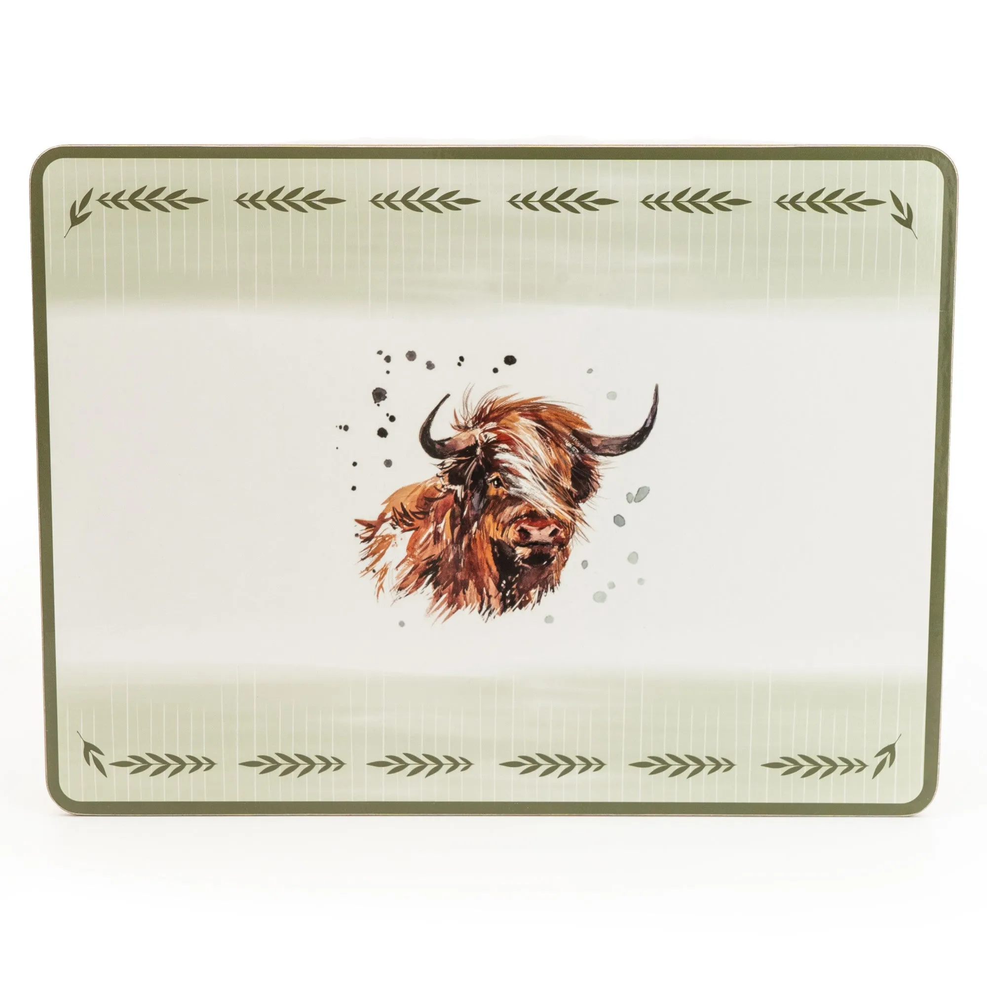 Exquisite Set of 4 Highland Cow Design Placemats