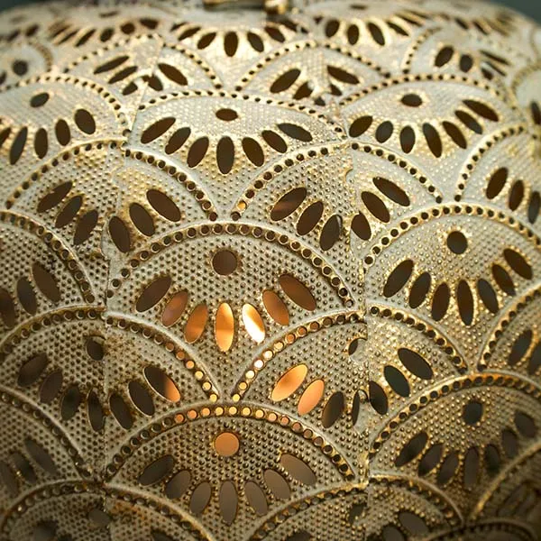 Exquisite Small Gold Lantern with Intricate Detailing