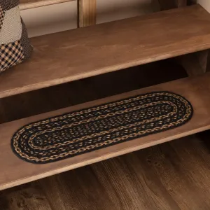 Farmhouse Jute Stair Tread Latex Oval 8.5x27 cabinet dresser, storage shelf