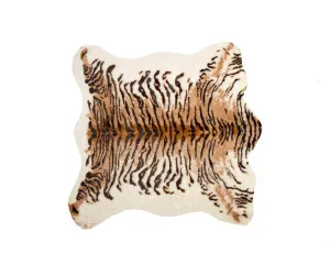 Faux Tiger Hide Rug sectional couch, U-shape sofa