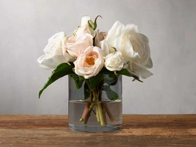 Faux Mixed Roses in Vase