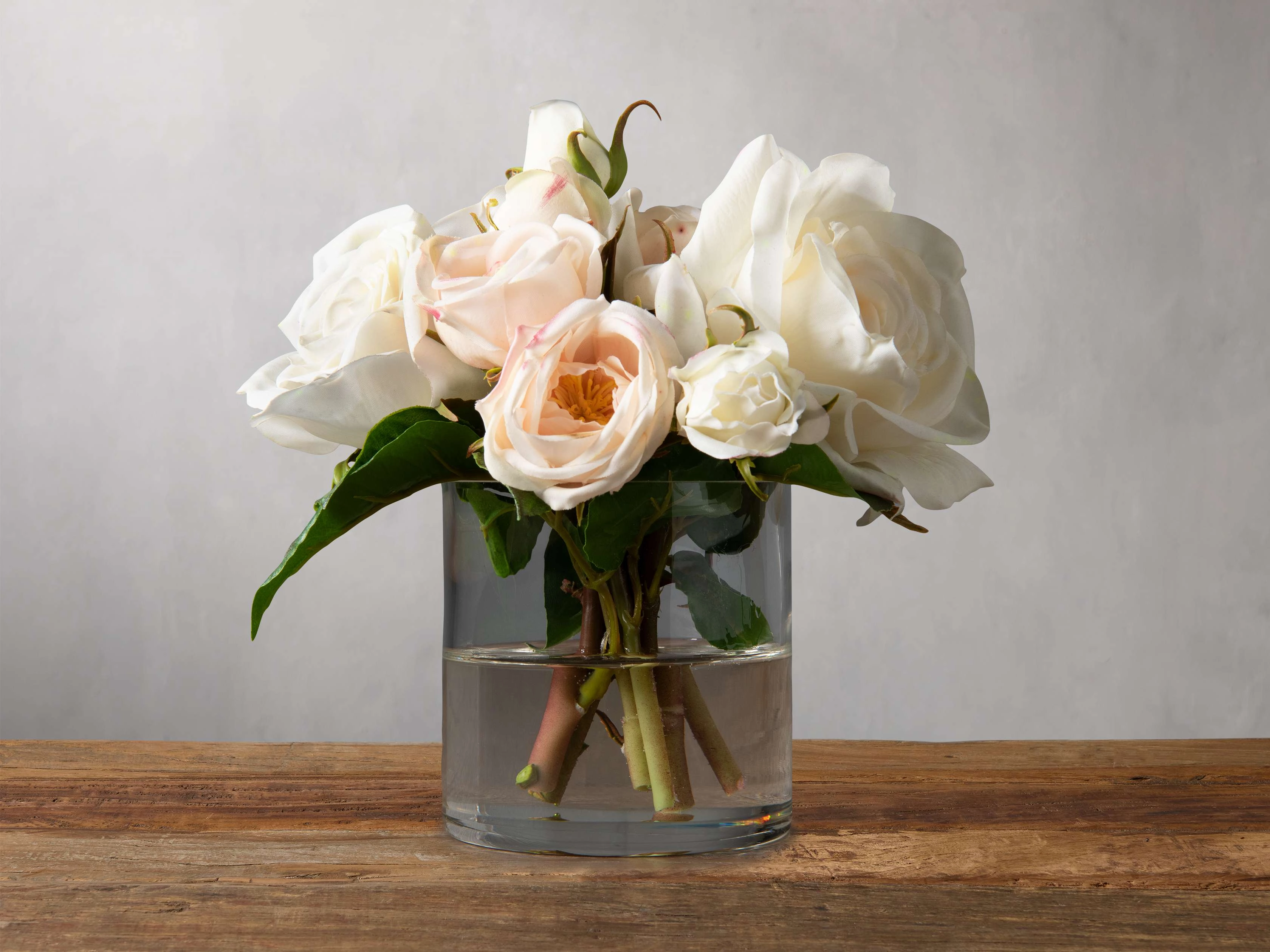Faux Mixed Roses in Vase
