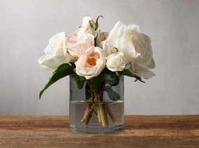 Faux Mixed Roses in Vase