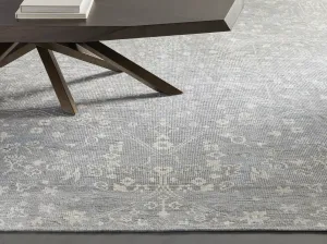Faymount Hand-Knotted Rug in Light Blue