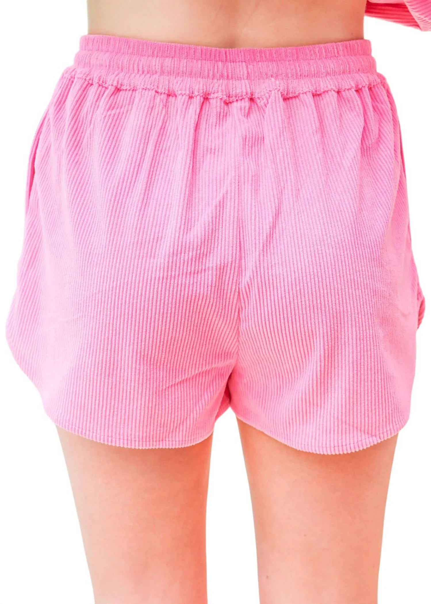 Feelin Beachy Swim Short And Shirt Set In Pink/emerald