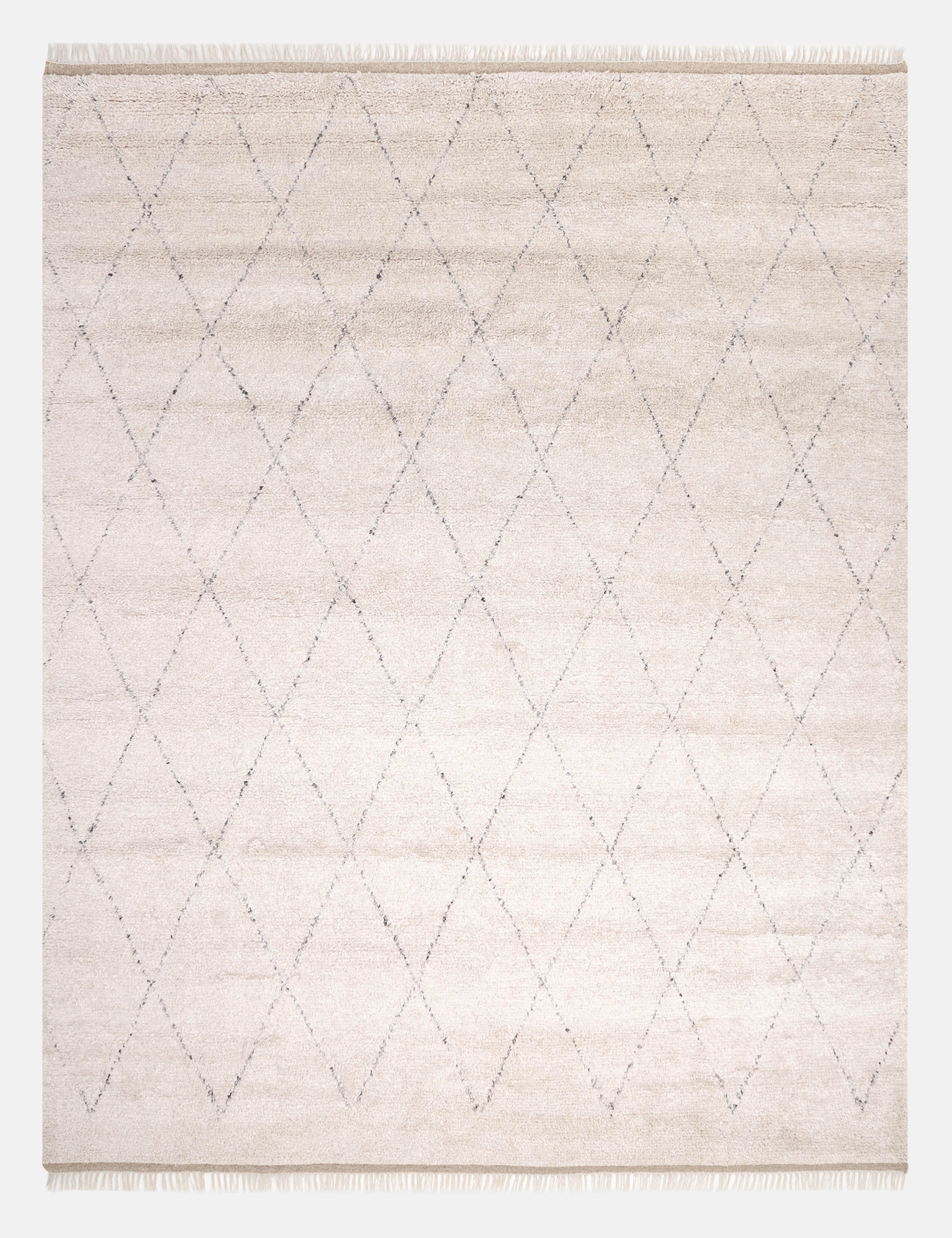 Ferra Hand-Knotted Wool-Blend Moroccan Style Shag Rug