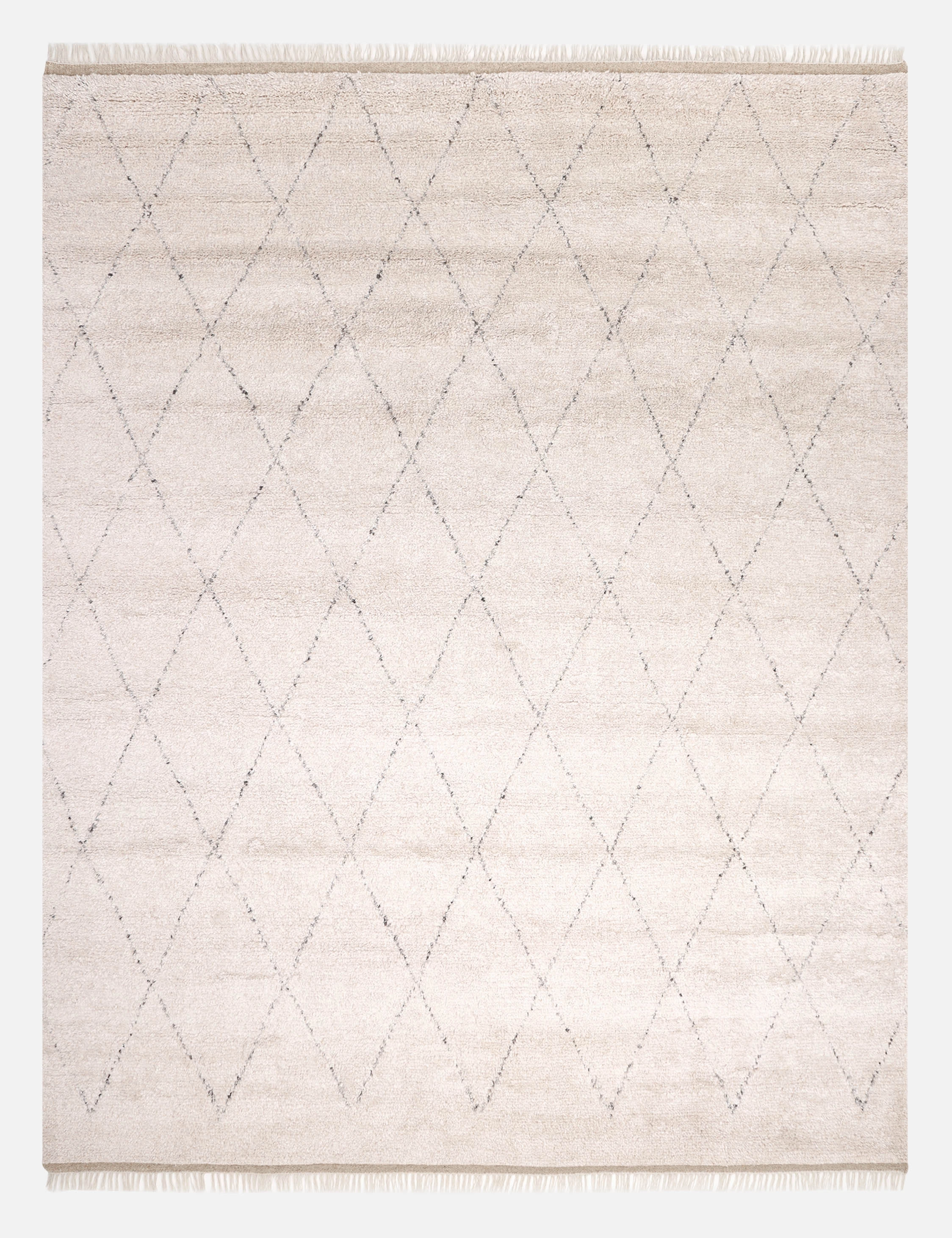 Ferra Hand-Knotted Wool-Blend Moroccan Style Shag Rug