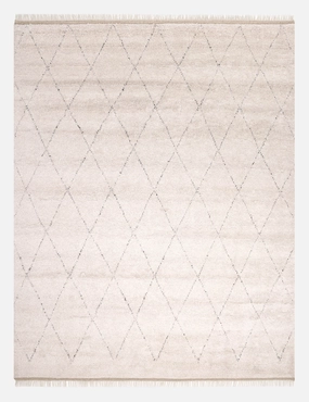 Ferra Hand-Knotted Wool-Blend Moroccan Style Shag Rug