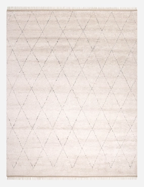 Ferra Hand-Knotted Wool-Blend Moroccan Style Shag Rug