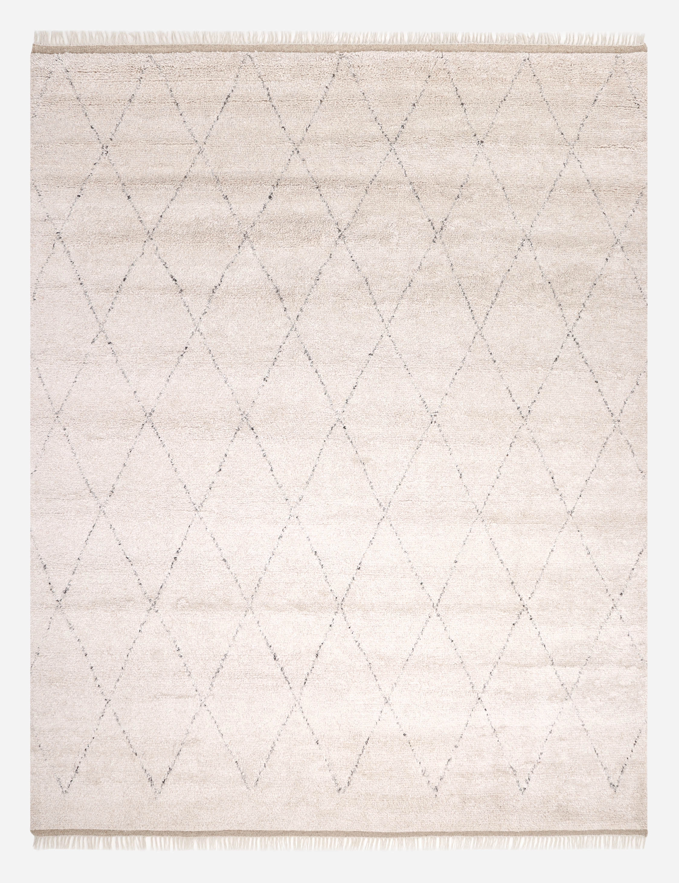Ferra Hand-Knotted Wool-Blend Moroccan Style Shag Rug