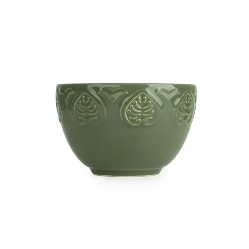Fig & Apple Meze Scented Candle in Green Bowl