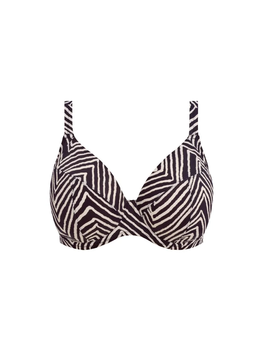 Fiji Falls Plunge Bikini Top - Black