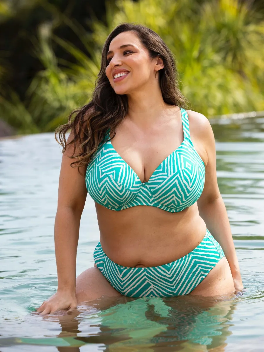 Fiji Falls Plunge Bikini Top - Marine