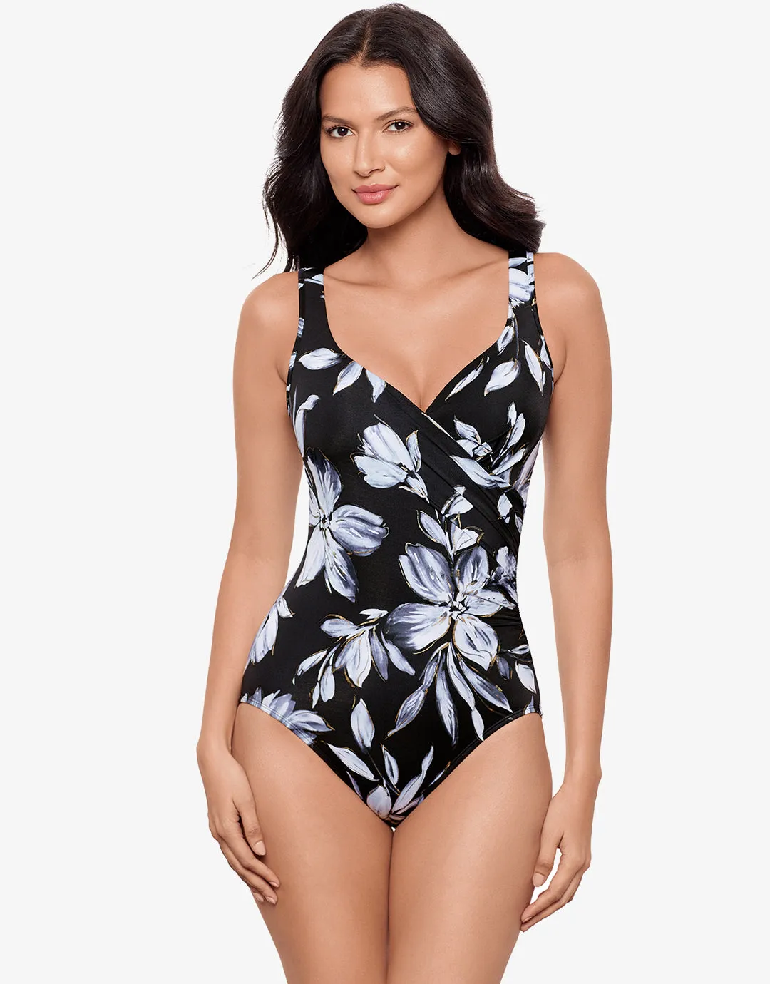 Fiore Di Luna Its A Wrap Swimsuit - Black White