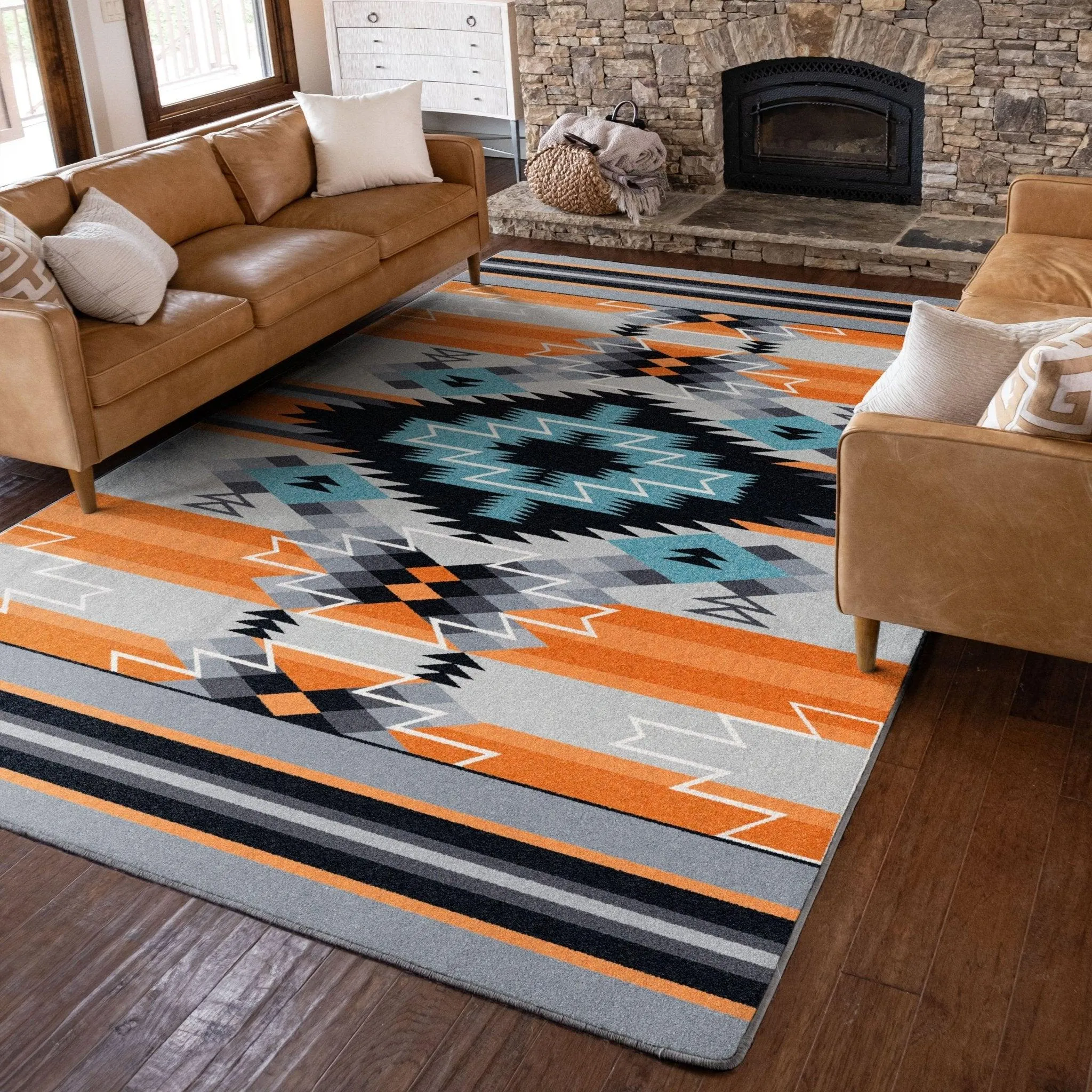 Fire Radio Waves Rug Collection