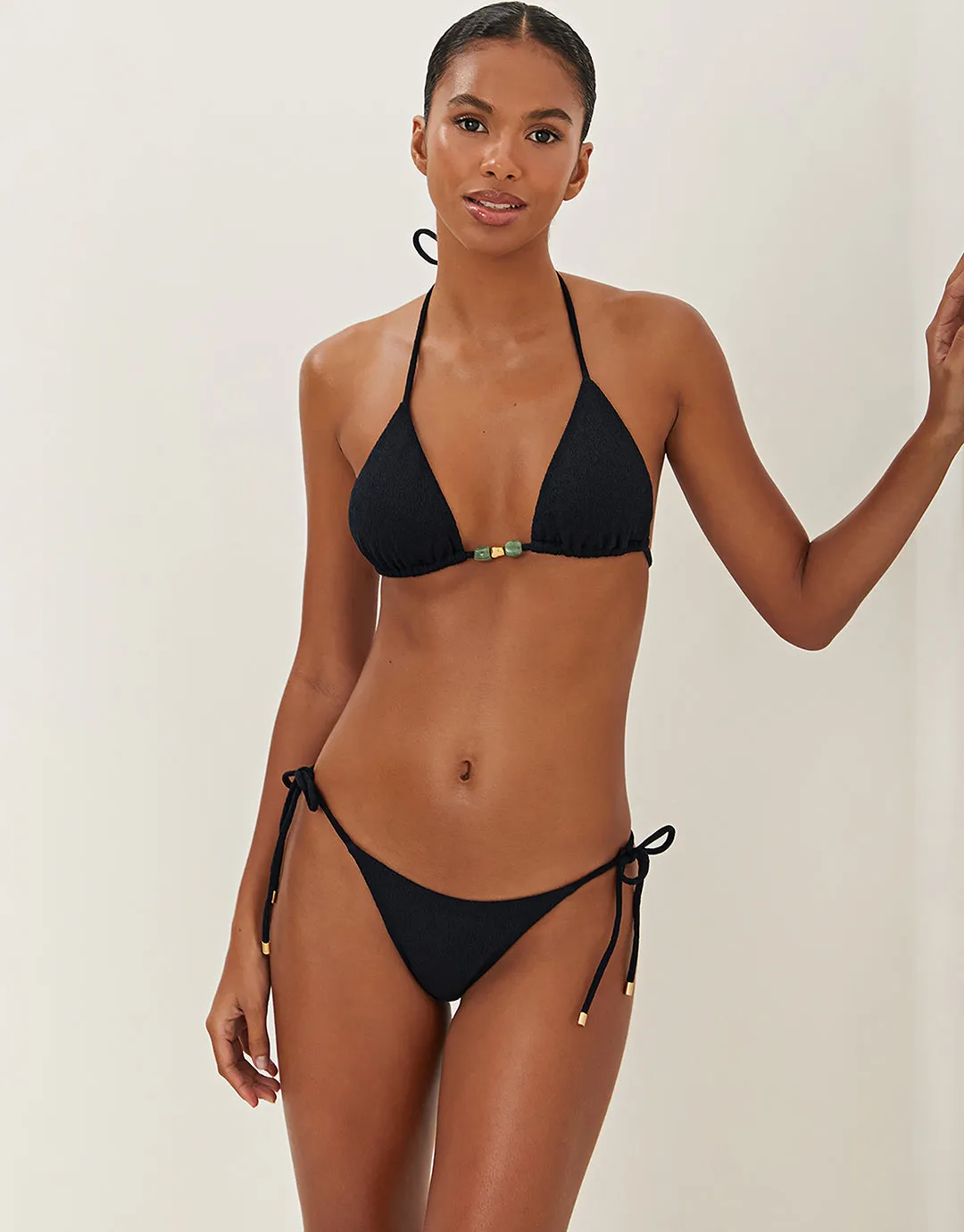 Firenze Tie Side Full Bikini Pant - Black