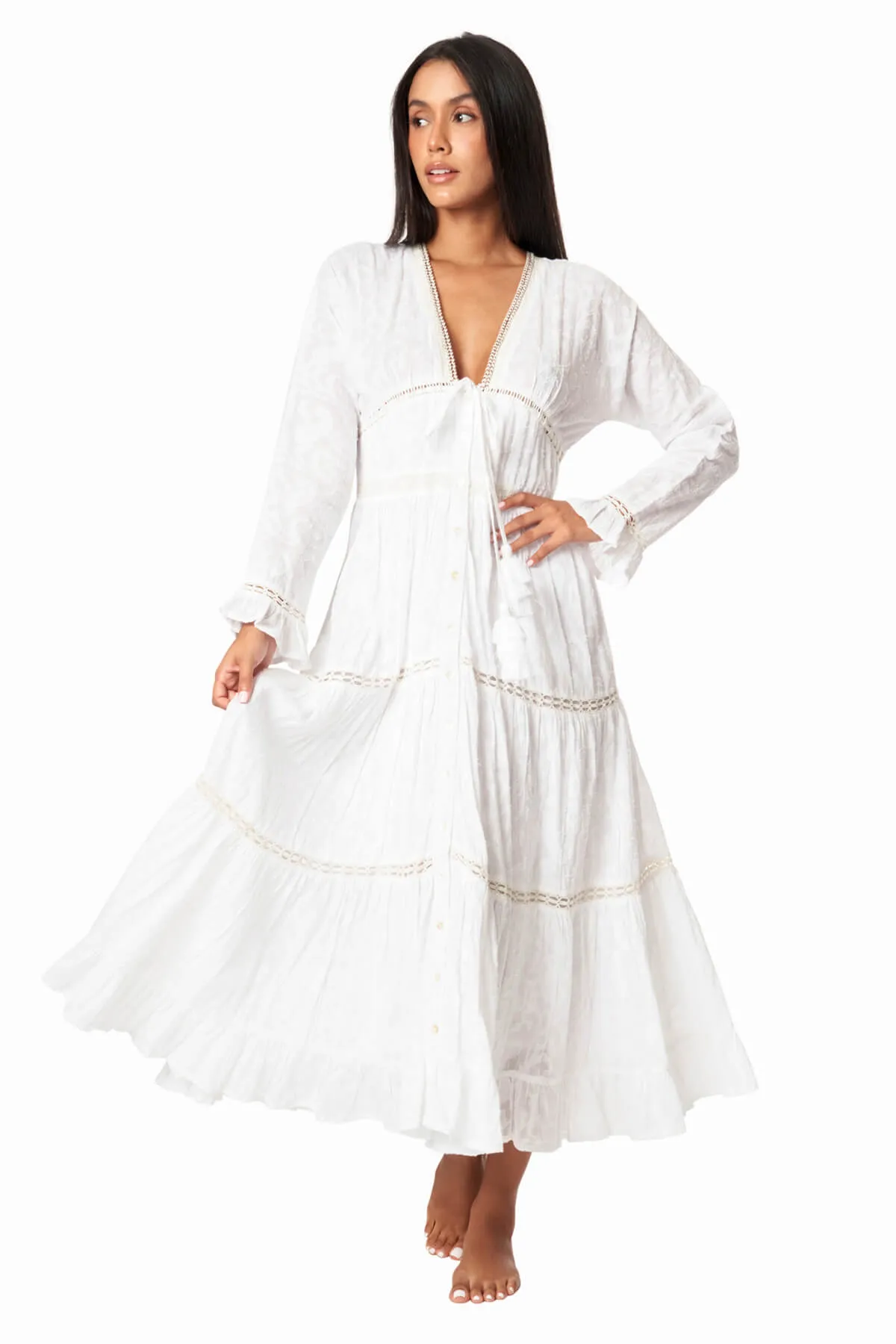 Florence Tiered Maxi Cover Up Dress