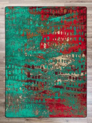 Forward Shift Red & Turquoise Rugs serving tray, cheese board
