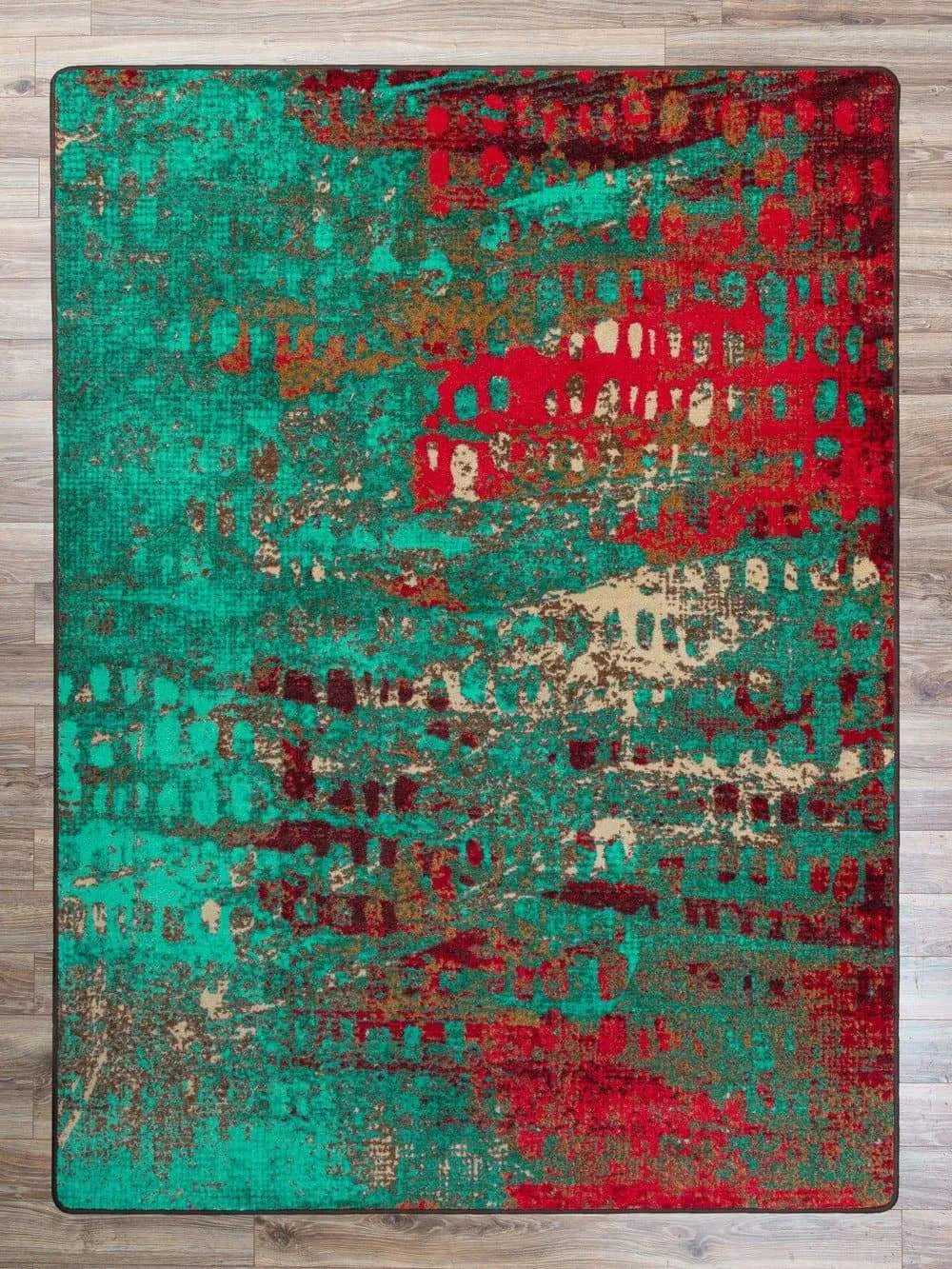 Forward Shift Red & Turquoise Rugs serving tray, cheese board